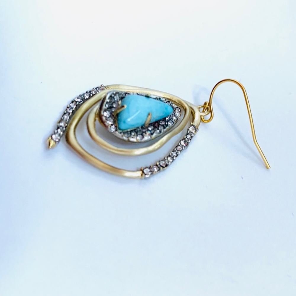 Alexis Bittar Roxbury Spiral Turquoise Earring New - Picture 9 of 13